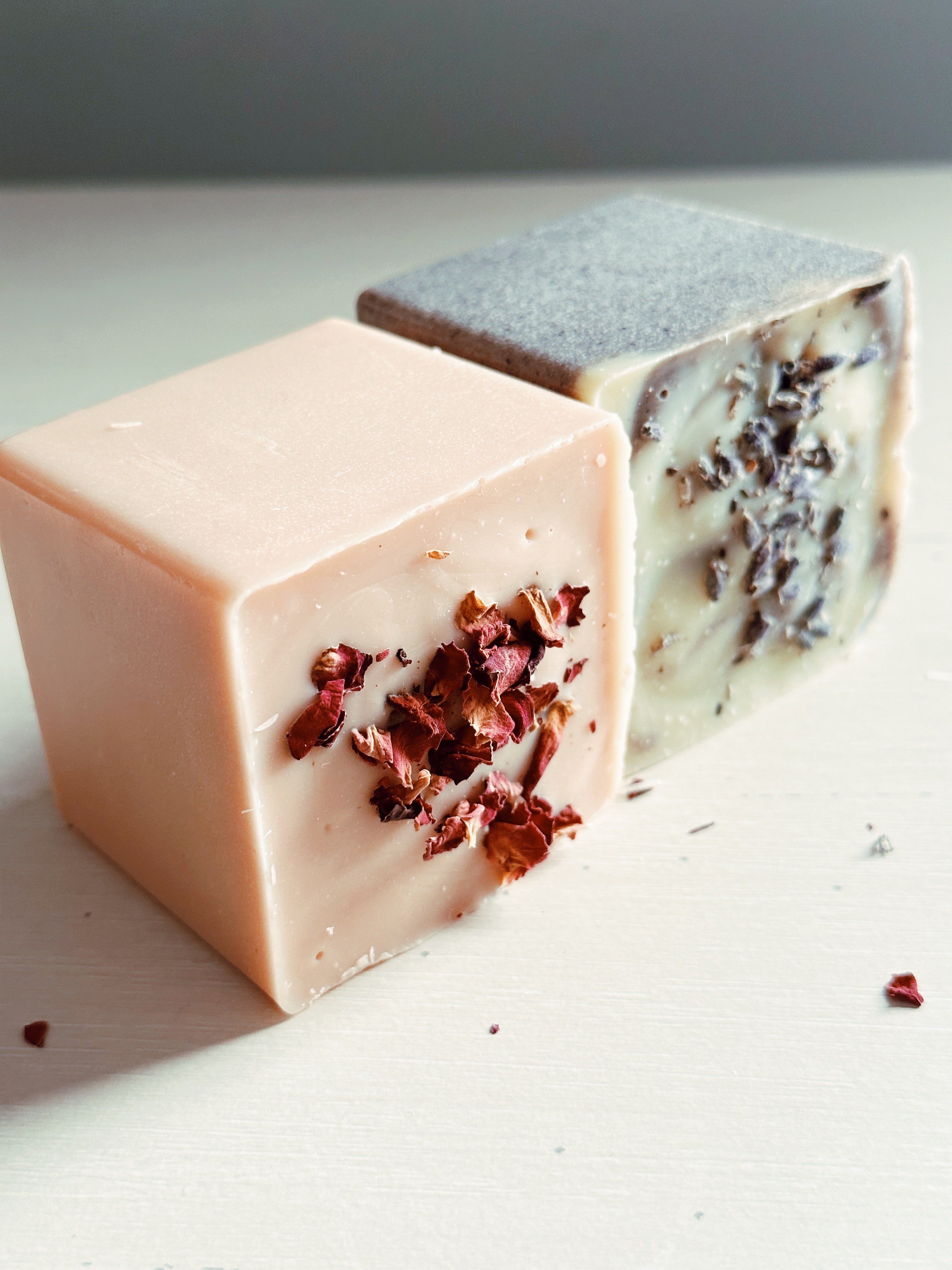 Artisan Soap Gift Box | 2 Pack | Natural Skin Care | Vegan | Cold Processed | Rose | Lavender